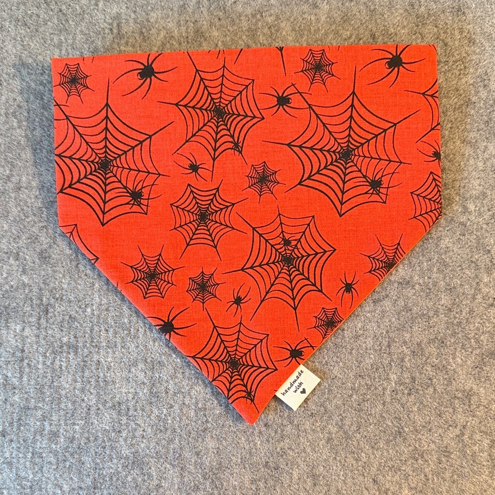 Halloween Spider Web Scrunchie Dog Bandana